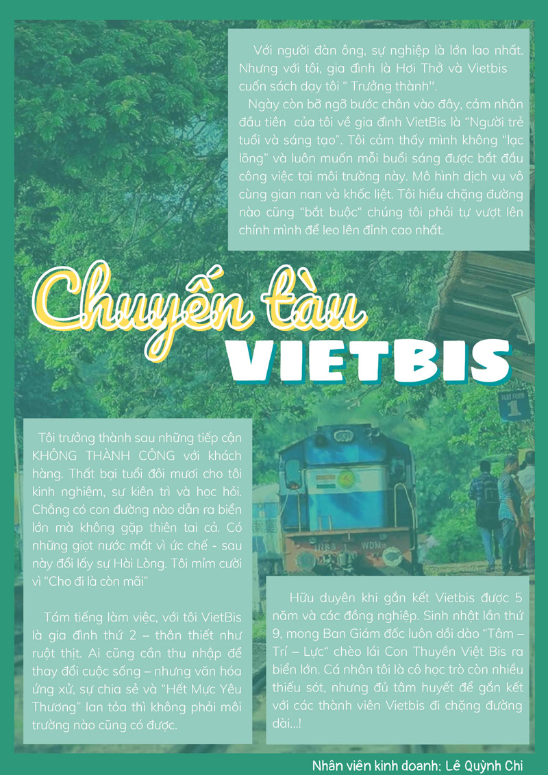Kỷ niệm VIETBIS 9 tuổi: Chuyến tàu Vietbis