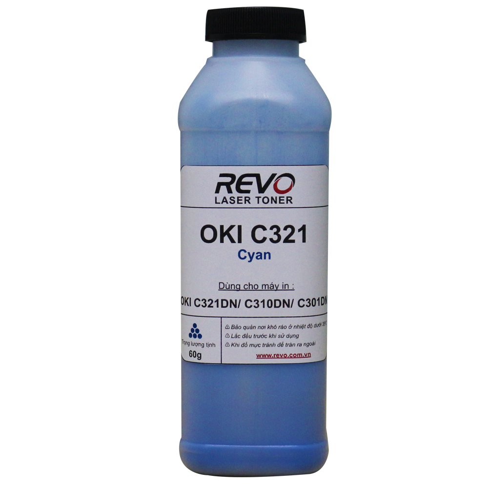Mực đổ màu xanh Oki MC361 Cyan toner bottle
