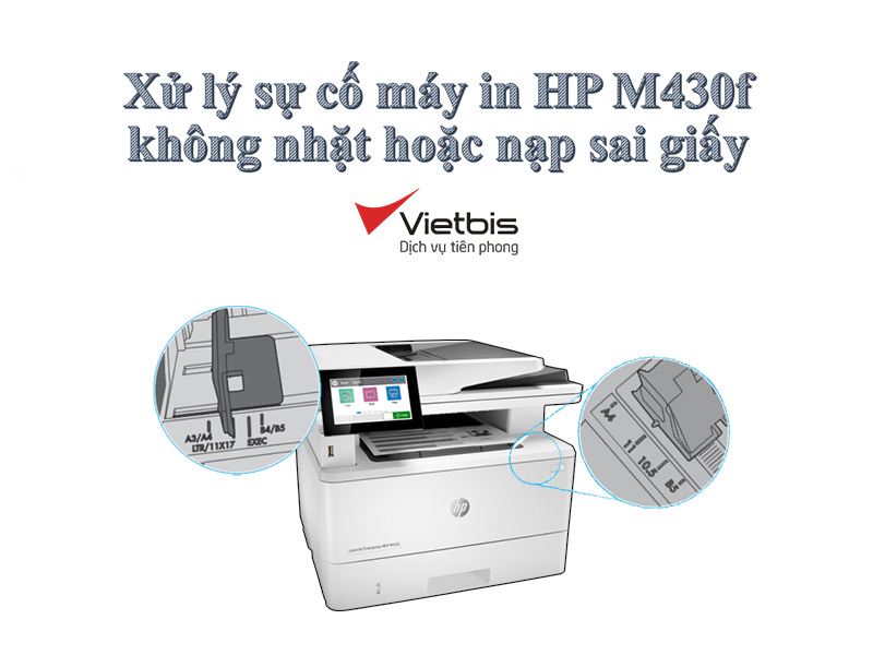 Xử lý sự cố máy in HP M430f không nhặt hoặc nạp sai giấy