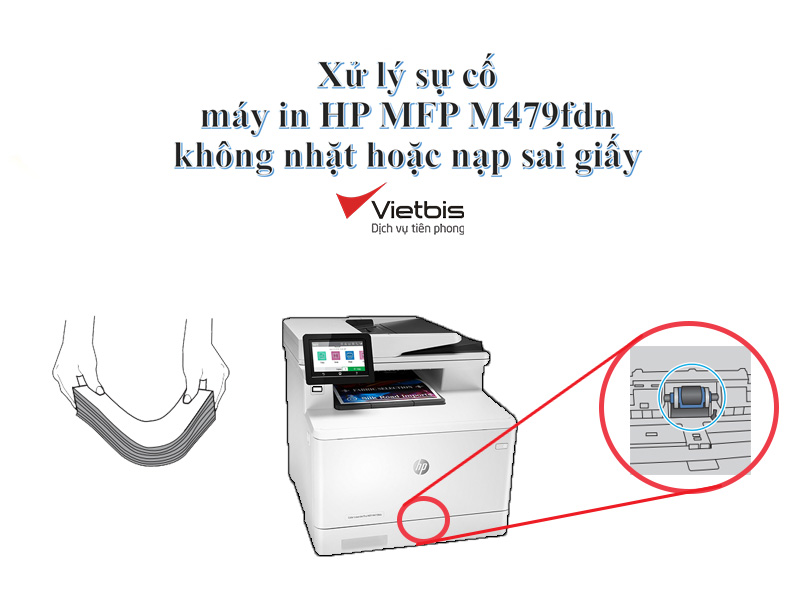 Xử lý sự cố máy in HP MFP M479fdn không nhặt hoặc nạp sai giấy