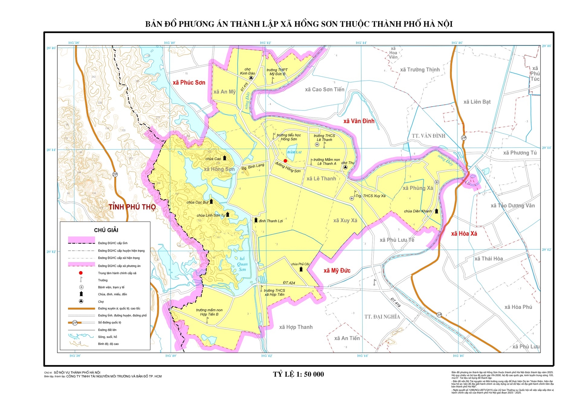 Bản đồ xã Hồng Sơn, TP Hà Nội