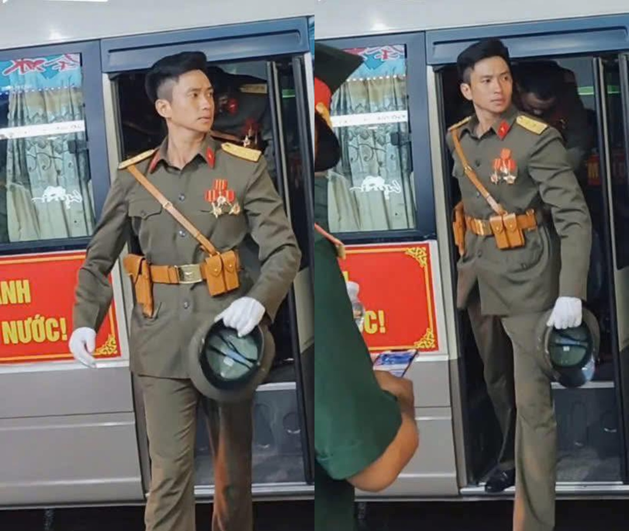 Chiến sĩ Lê Hoàng Hiệp tại Đại lễ A80