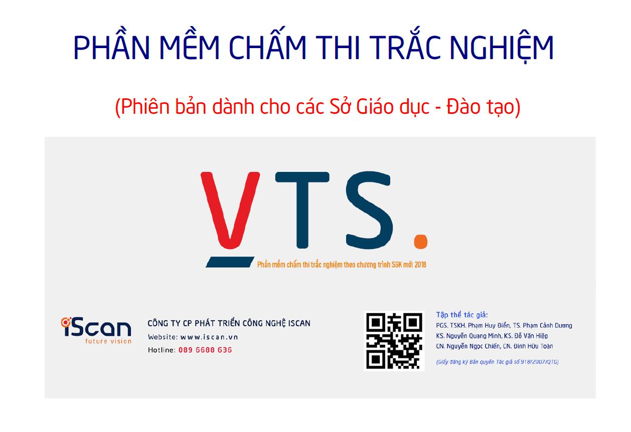 Phần mềm chấm thi trắc nghiệm phiên bản cho Sở Giáo dục - Đào tạo