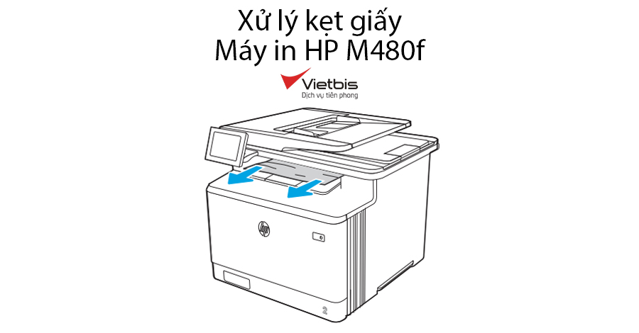 Xử lý kẹt giấy máy in HP M480f