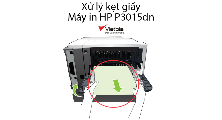 Xử lý kẹt giấy máy in HP P3015dn