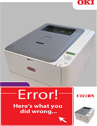 Tổng hợp các lỗi thường gặp của máy in màu OKI C321DN