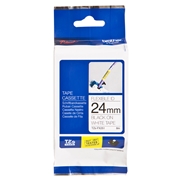 Nhãn TZe siêu dẻo - Chữ đen trên nền trắng 24mm