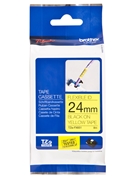 Nhãn TZe siêu dẻo - Chữ đen trên nền vàng 24mm